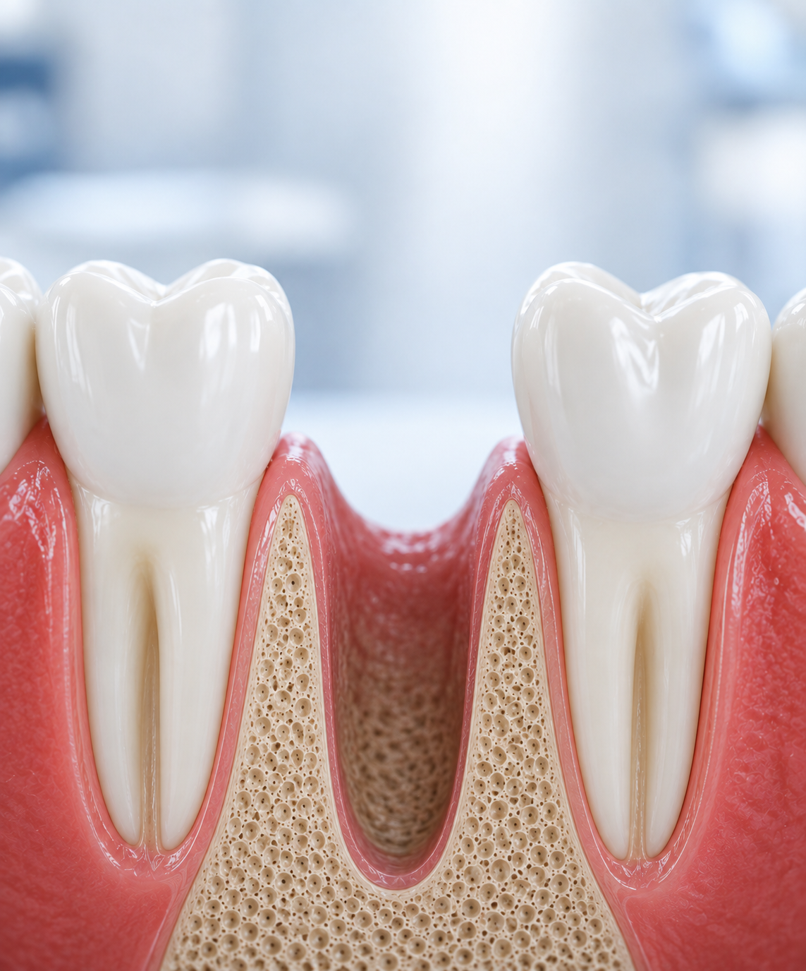 Smile before dental implant treatment